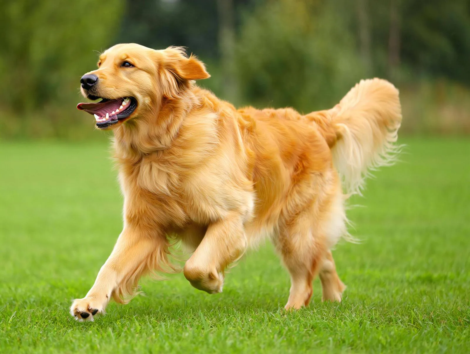 Happy dog running on a lush, weed-free lawn treated by West TN Lawn & Pest